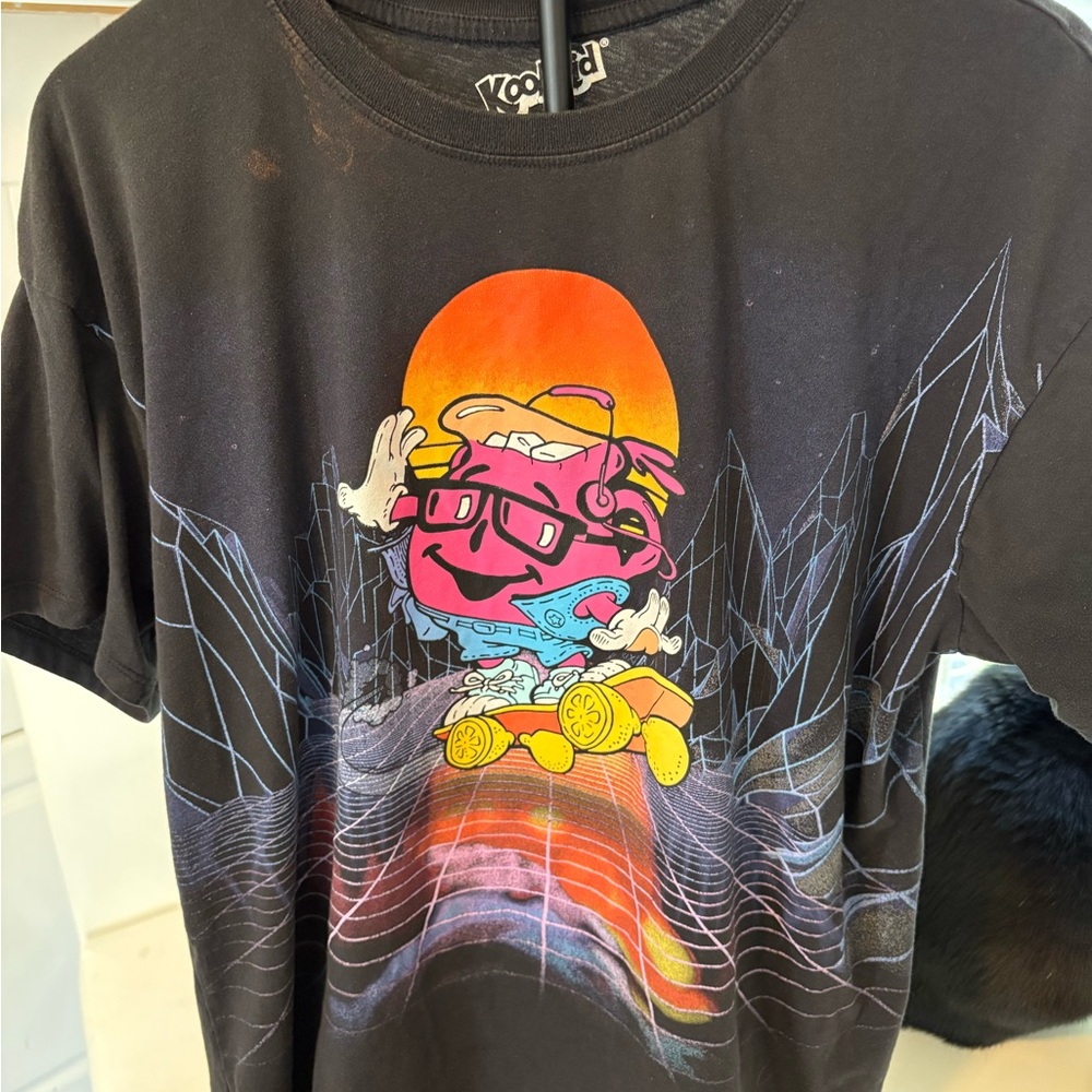 LG Black Tee with Vibrant Graphic